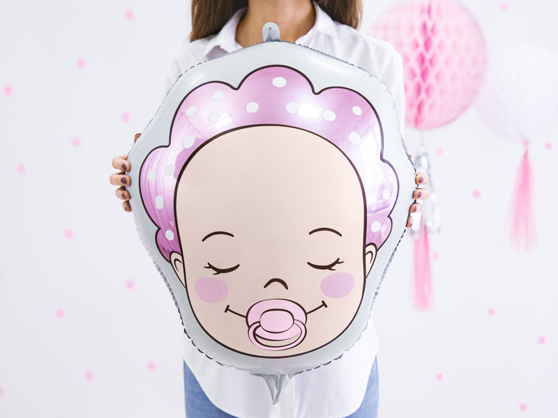 Foil Balloon Baby - Girl, 15.7 x 17.7 in, mix