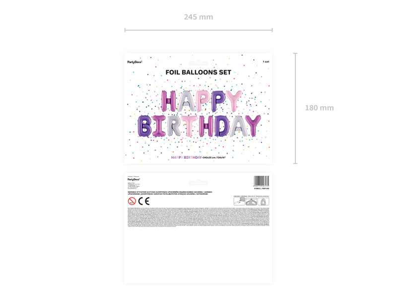 Foil Balloon Happy Birthday Mix - FB6P-000