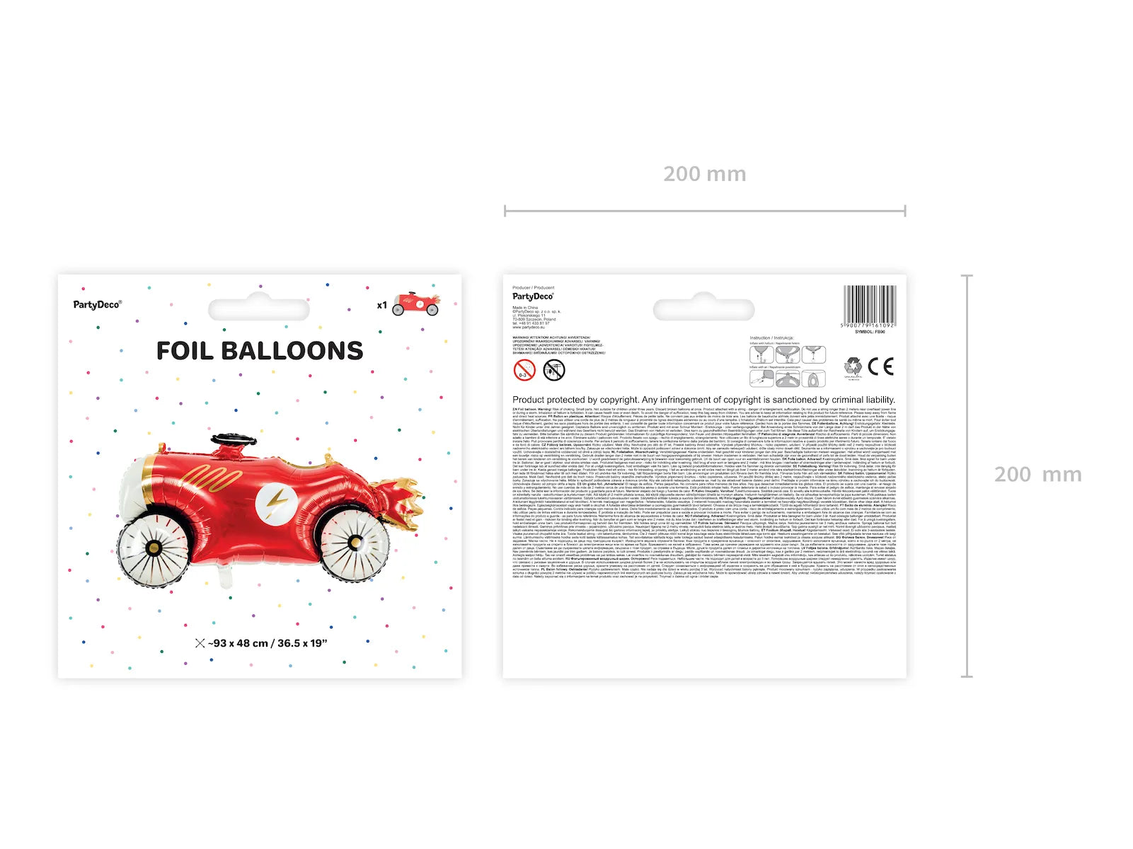 Foil Balloon Car Mix - FB90