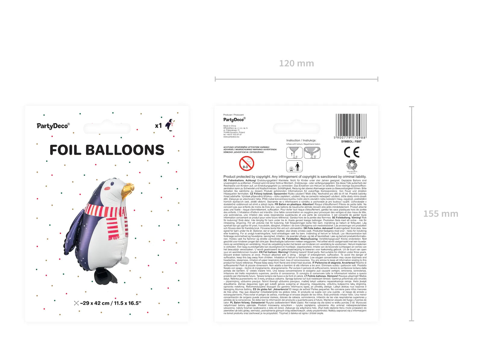 Foil Balloon Penguin Mix - FB97