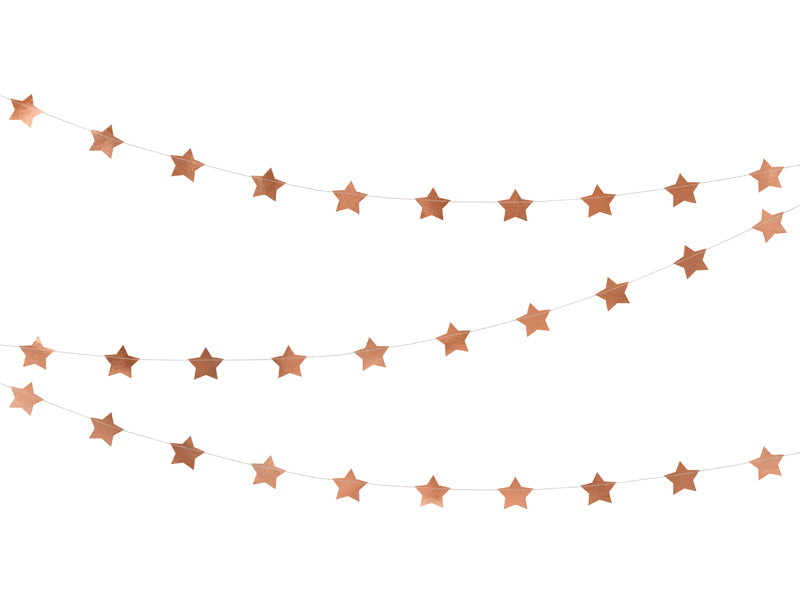 Garland Stars, rose gold, 11.8ft
