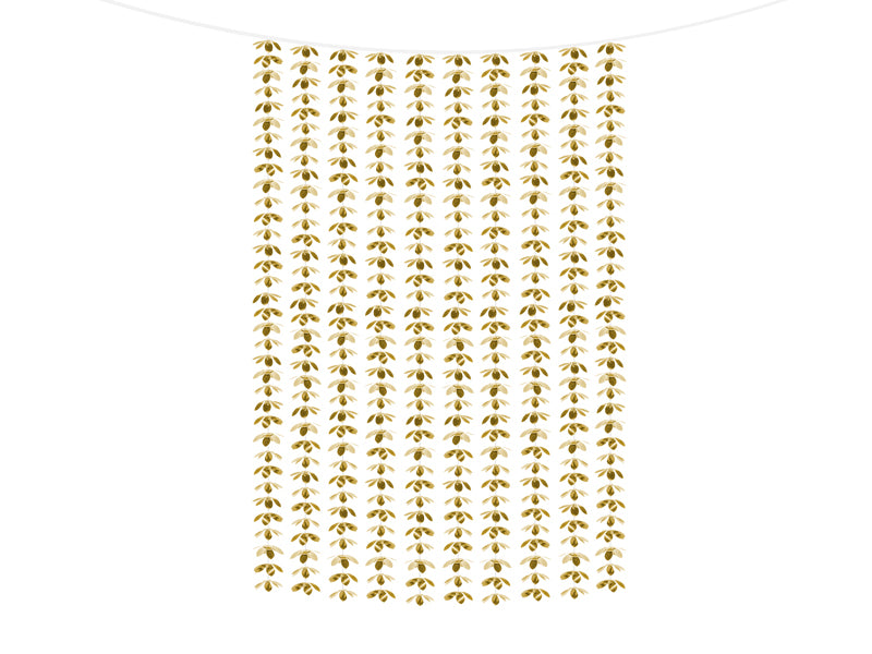 Party Curtain Flowers Gold - GNT1-019