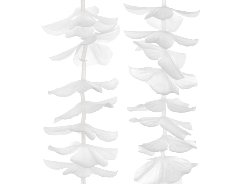 Party Curtain - Flowers, White, 70.9 in