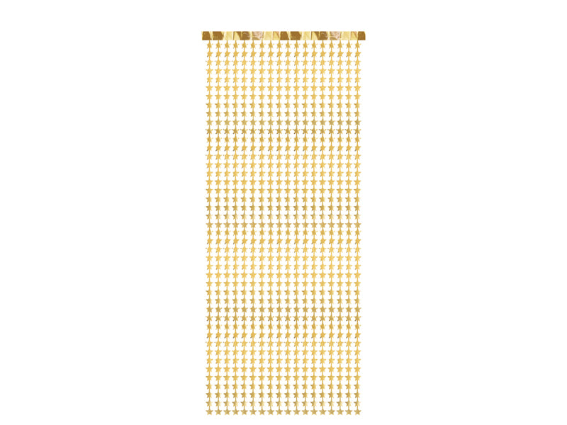 Party Curtain - Stars, Gold, 39.4 x 96.5 in