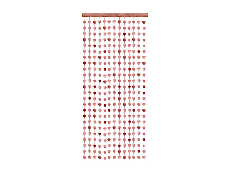 Party curtain Hearts Rose Gold - GNT5-019R