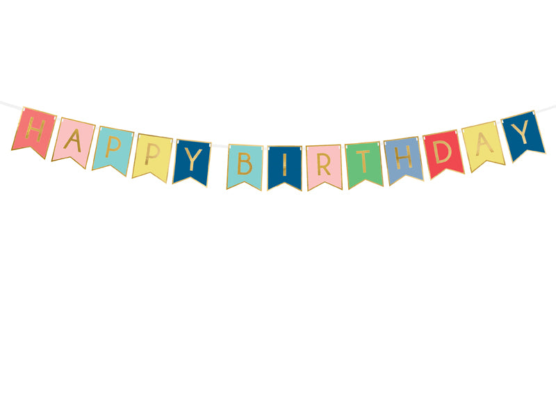 Banner Happy Birthday, Mix, 5.9 x 68.9 in