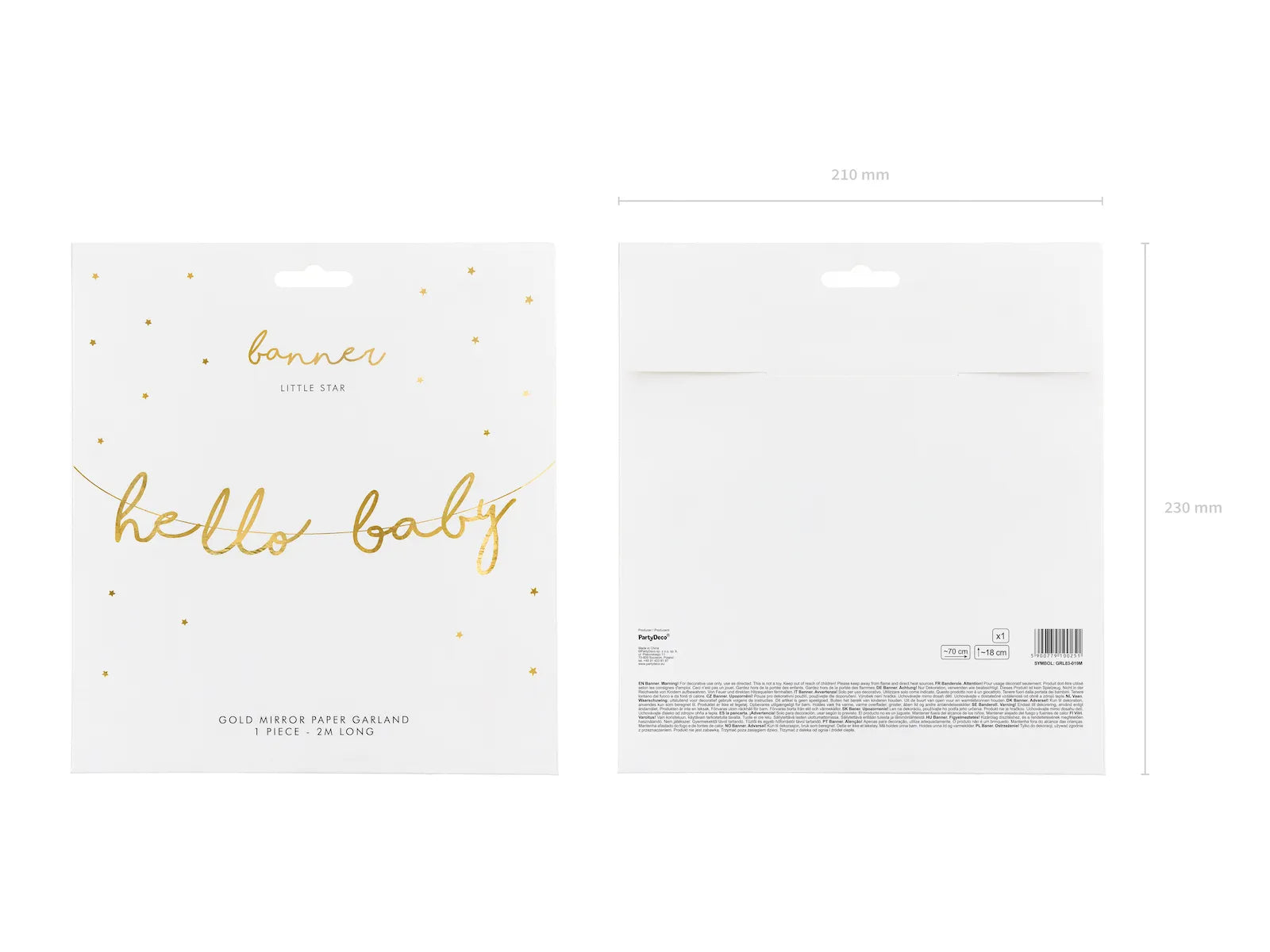 Banner Little Star Gold "Hello Baby" - GRL83-019M