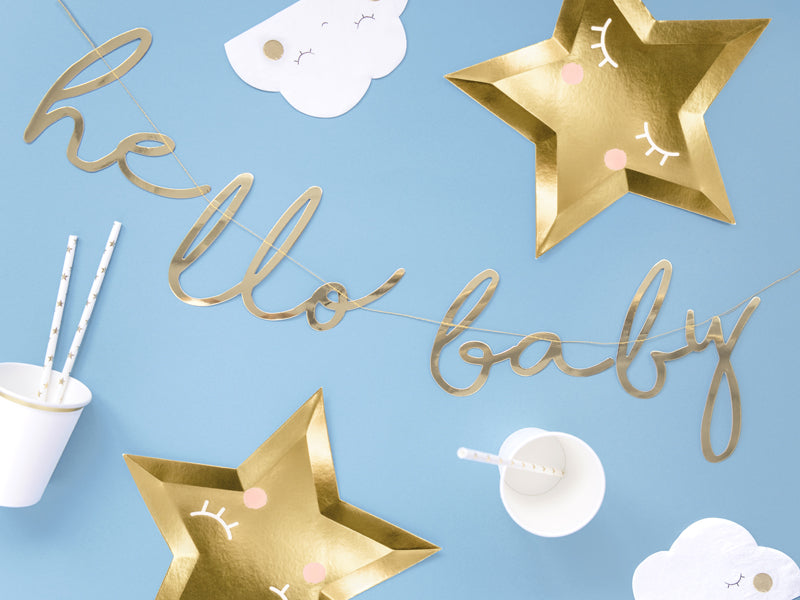 Banner Little Star Gold "Hello Baby" - GRL83-019M