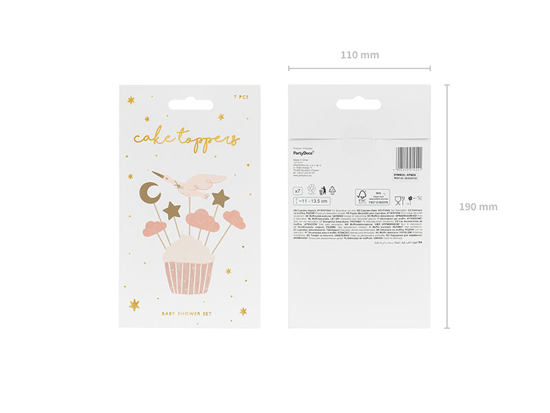 Cupcake toppers Stork - KPM30