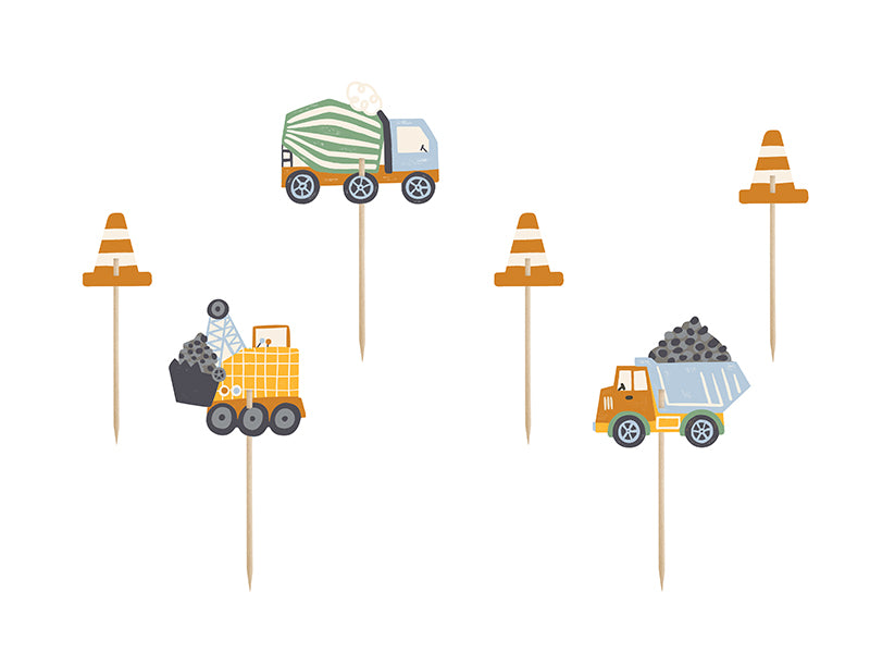 Cupcake toppers Construction vehicles - KPM32