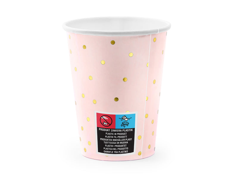 Cups Polka Dots Light Pink - KPP50-081J-EU2