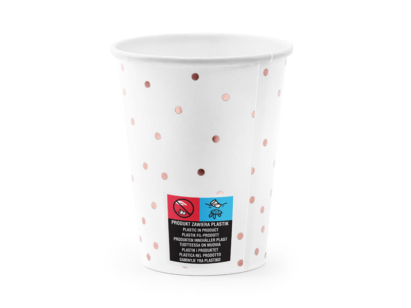 Cups Polka Dots White - KPP53-008-EU2