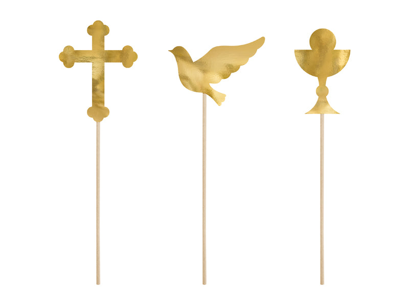 Cake Toppers First Communion Gold - KPT46-019M