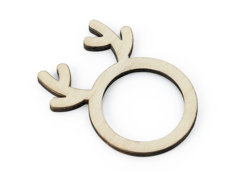 Wooden Rings for Napkins Reindeers Natural Wood - OS2-100