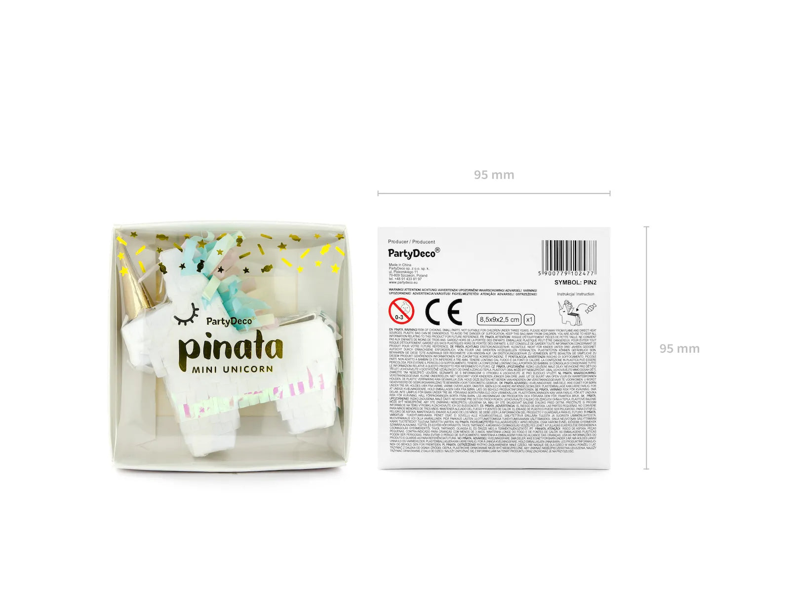Pinata - Unicorn, 3.1x3.1x1.0in