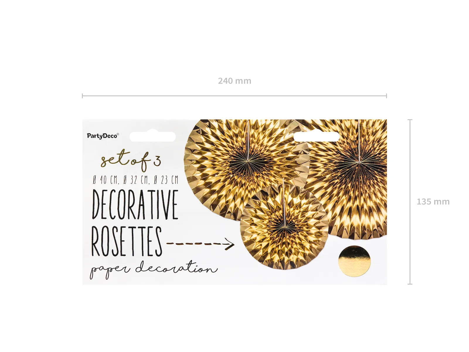 Decorative Rosettes Gold - RPK12-019M