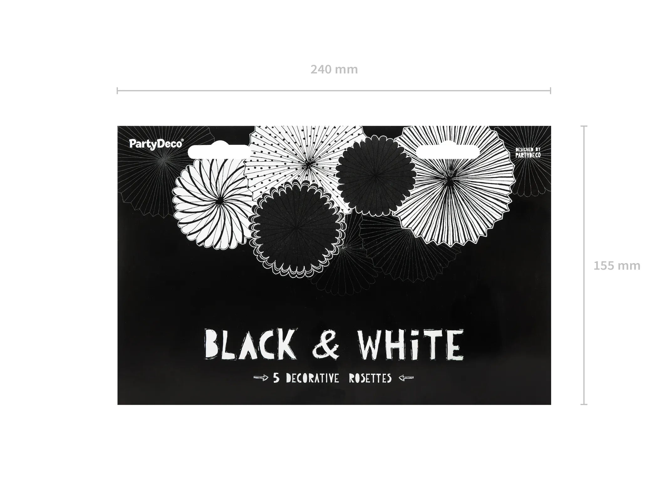 Decorative Rosettes Black&White Mix - RPK13