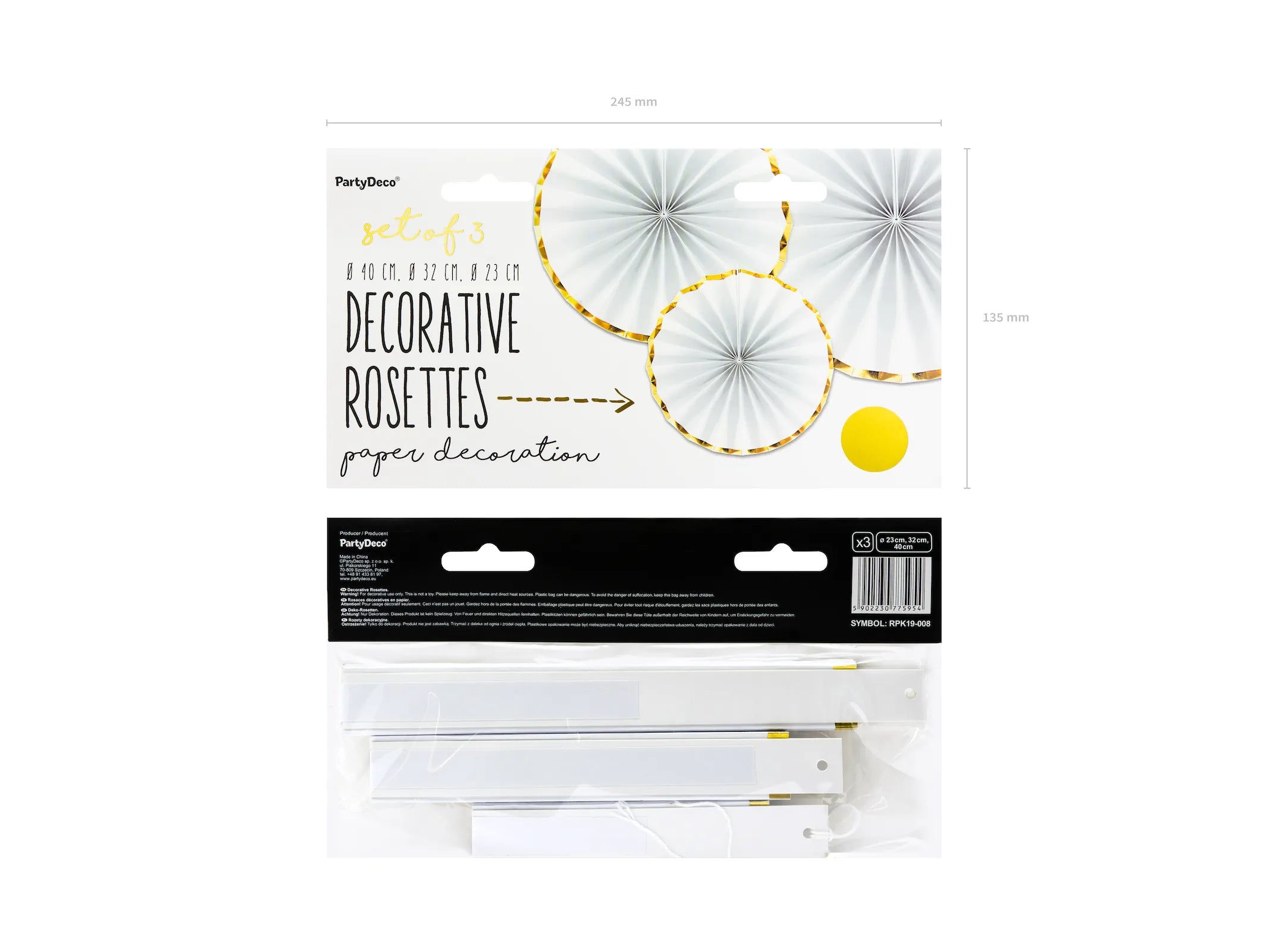 Decorative Rosettes White - RPK19-008