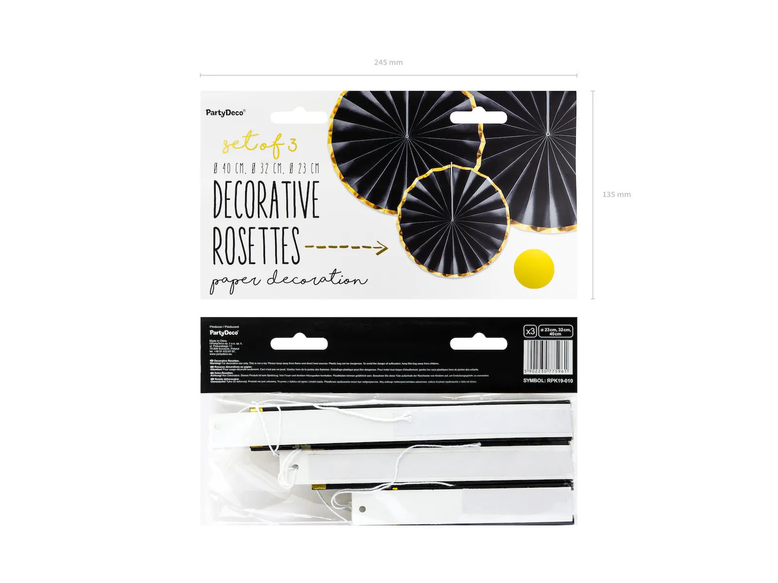 Decorative Rosettes Black - RPK19-010