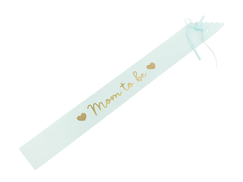 Sash Mom to be, light tiffany blue, 29.5in