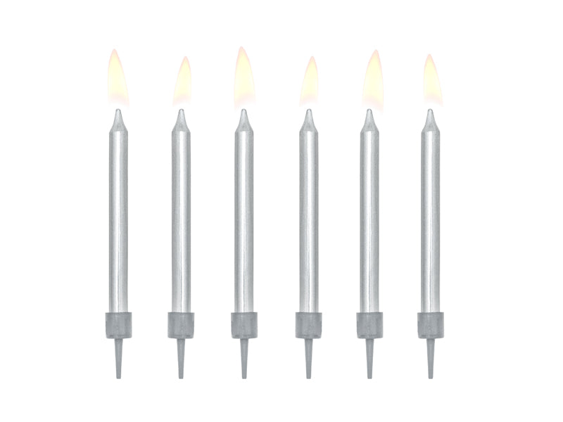 Birthday Candles Plain Silver - SCP-10-018ME