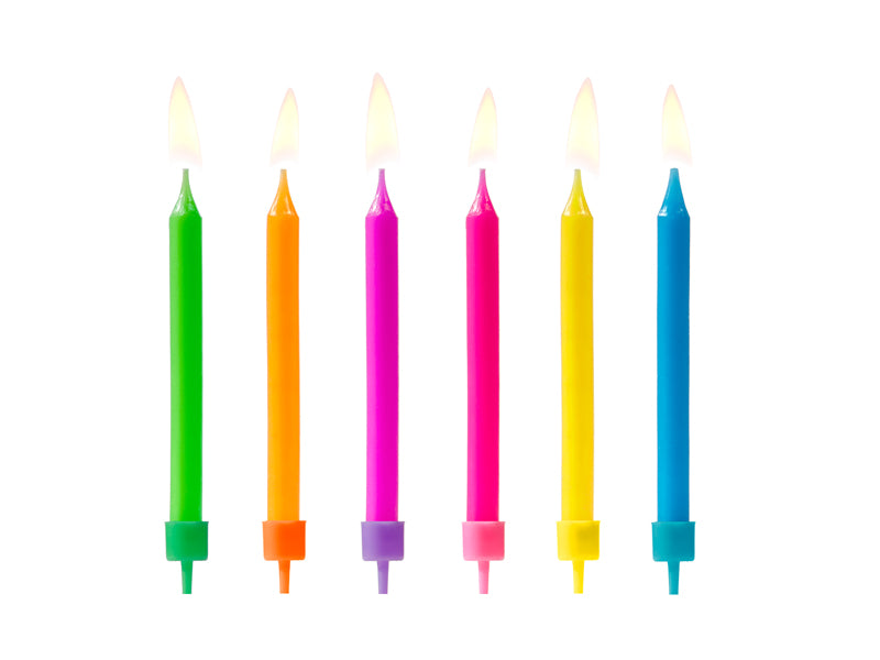 Birthday candles Colourful, mix, 2.5in