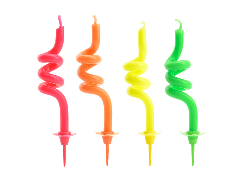 Birthday candles curl, mix, 3.1in