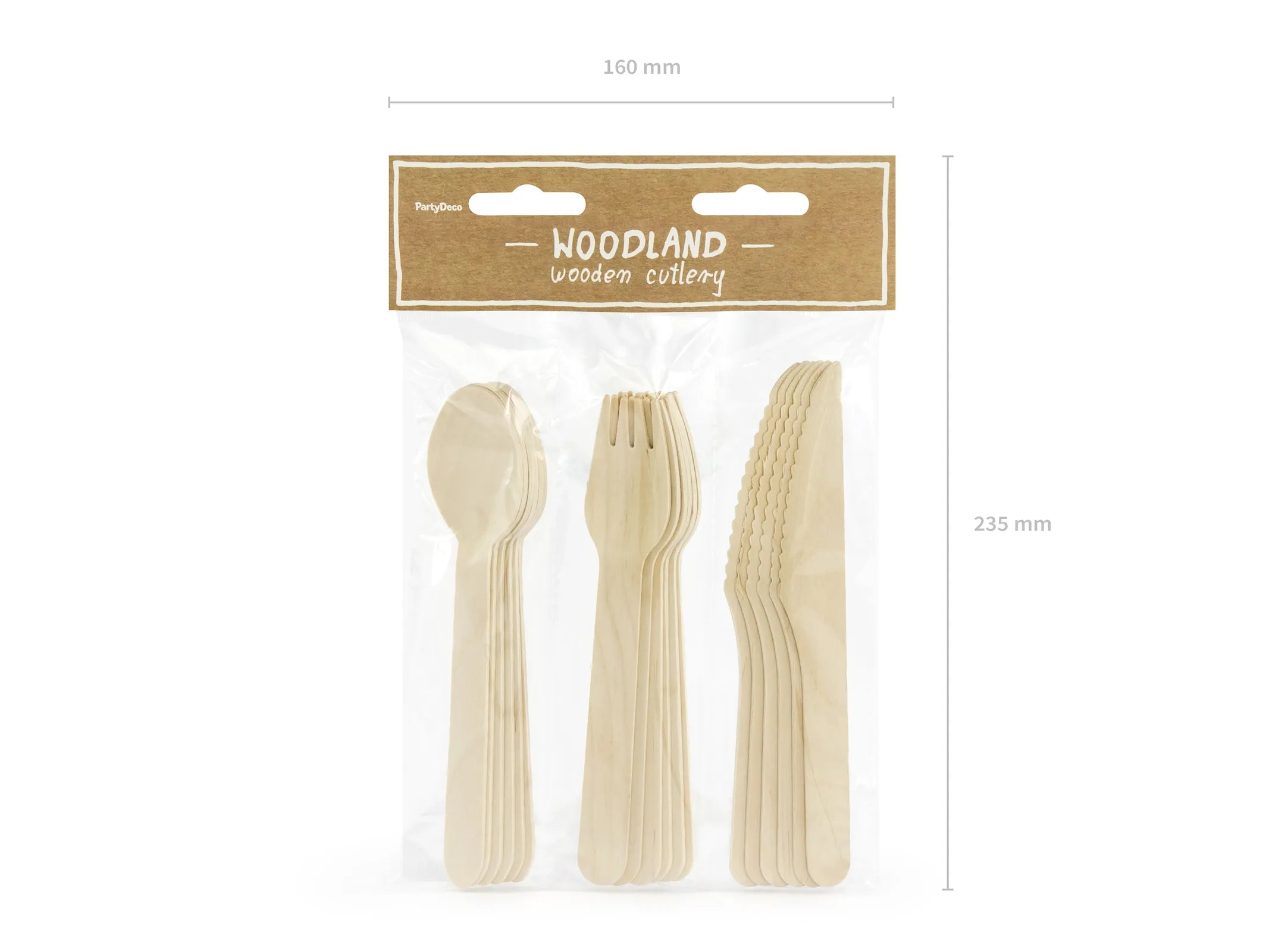 Wooden Cutlery Woodland, 6.3 in
