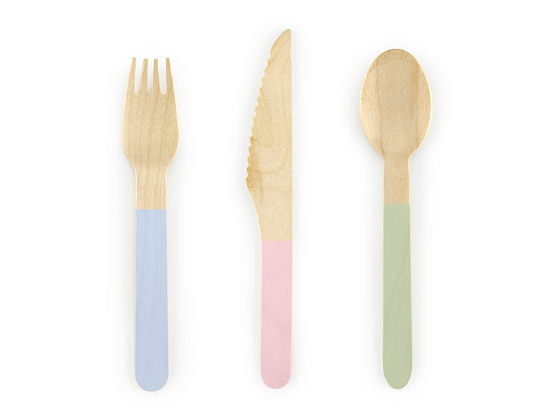 Wooden Cutlery, mix, 6.3 in