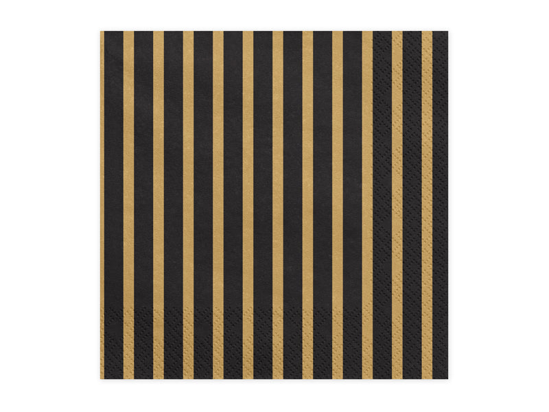 Napkins Stripes, 13.0x13in, gold