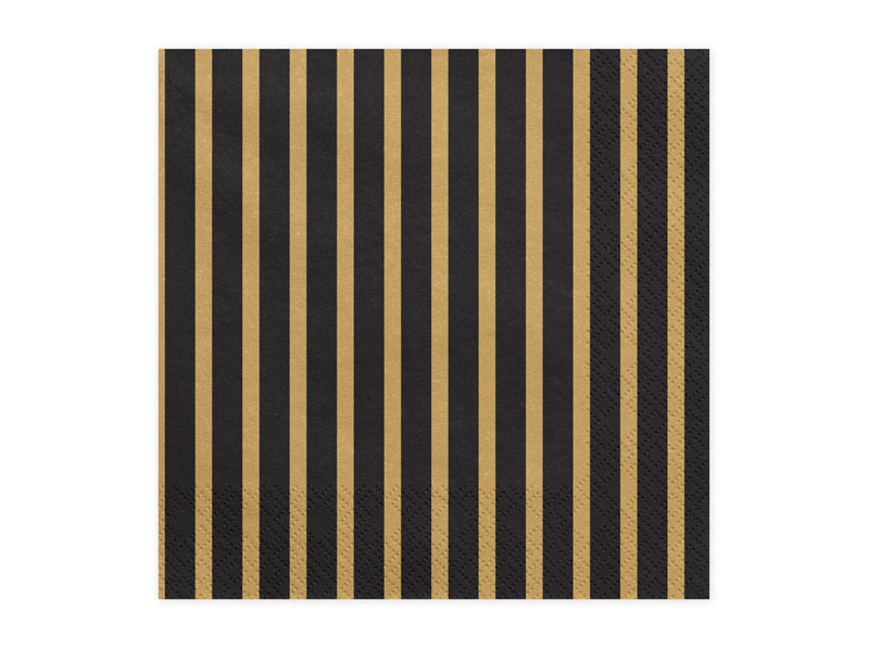 Napkins Stripes Gold - SP33-33-019