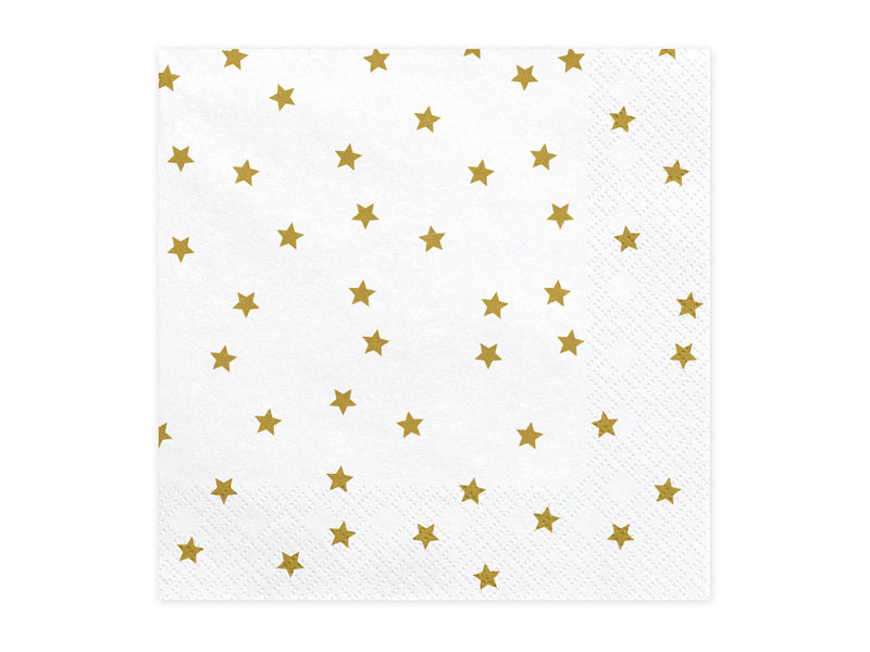 Napkins Stars, Gold, 13.0 x 13 in