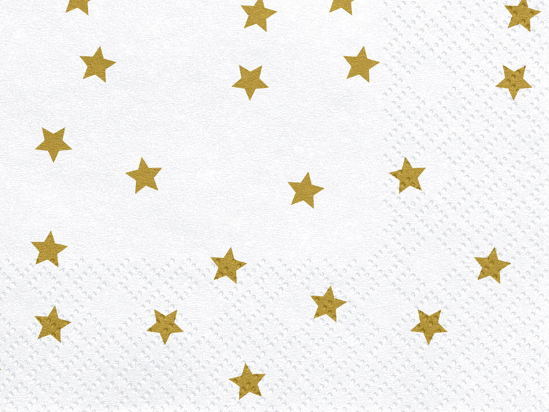 Napkins Stars, Gold, 13.0 x 13 in