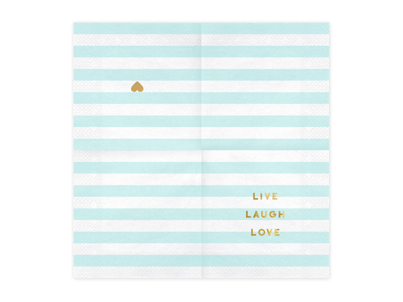 Napkins Yummy - Live Laugh Love Light Blue - SP33-66-011