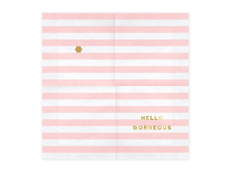 Napkins Yummy - Hello Gorgeous, light pink, 13.0x13.0in