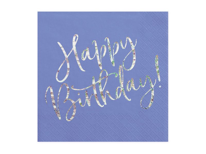 Napkins Happy Birthday Navy Blue - SP33-80-074