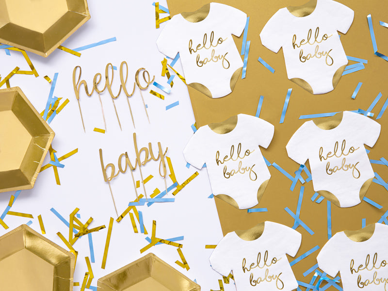 Napkins Baby Romper "Hello Baby" White - SPK13-008-019