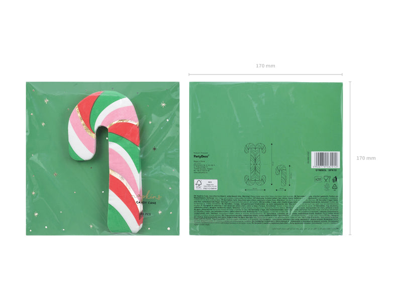 Napkins Candy Cane Mix - SPK18