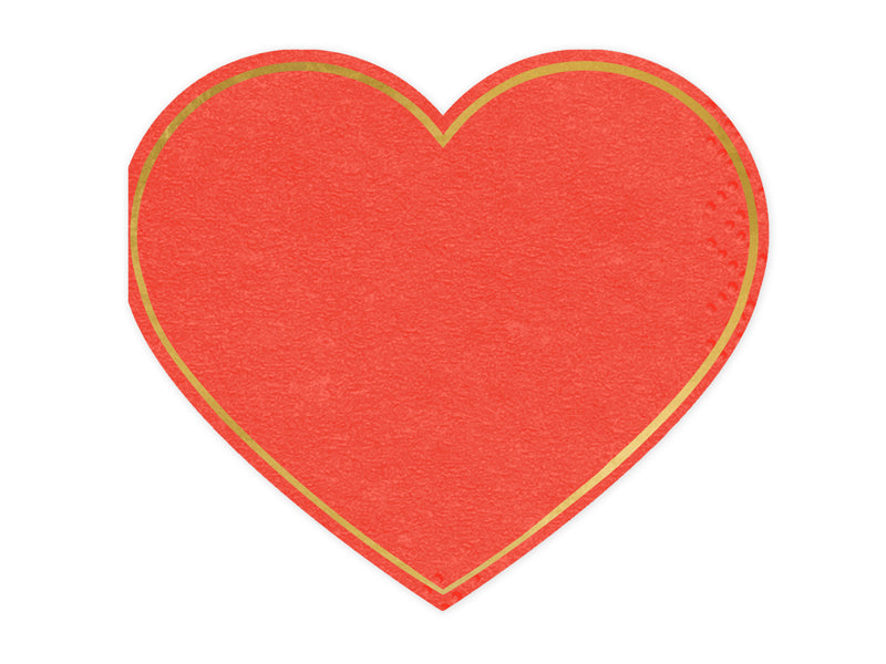 Napkins Heart Red - SPK24