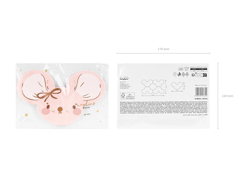 Napkins Mouse Light Pink - SPK26