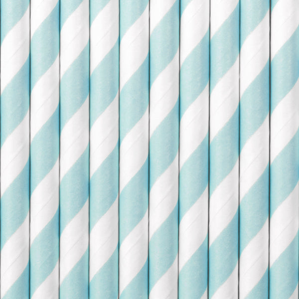 Paper Straws Light Blue - SPP1-001J