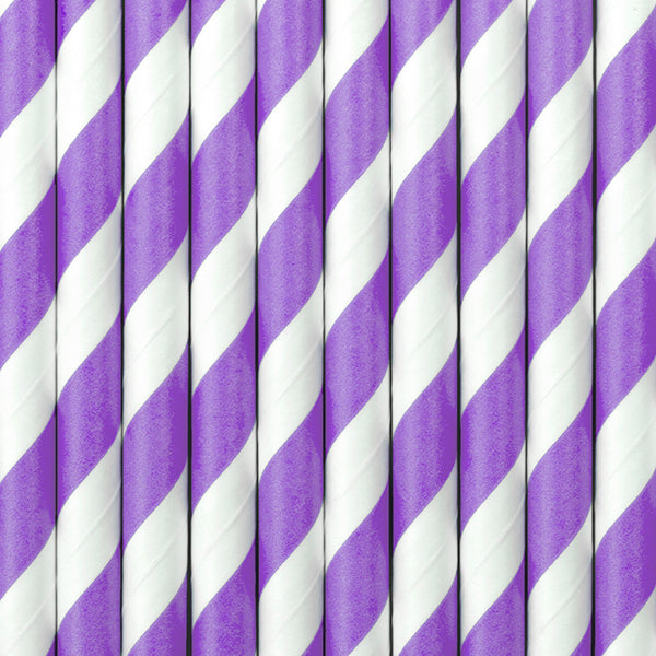 Paper Straws, lilac, 7.7in