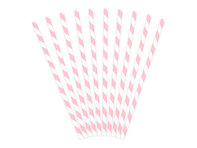 Paper Straws, light pink, 7.7in