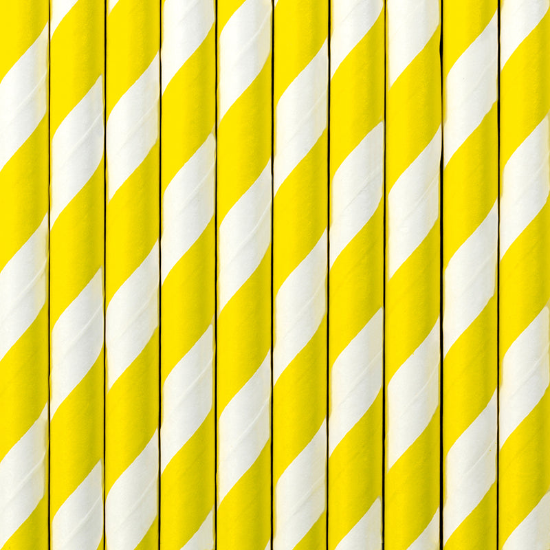 Paper Straws, yellow, 7.7in