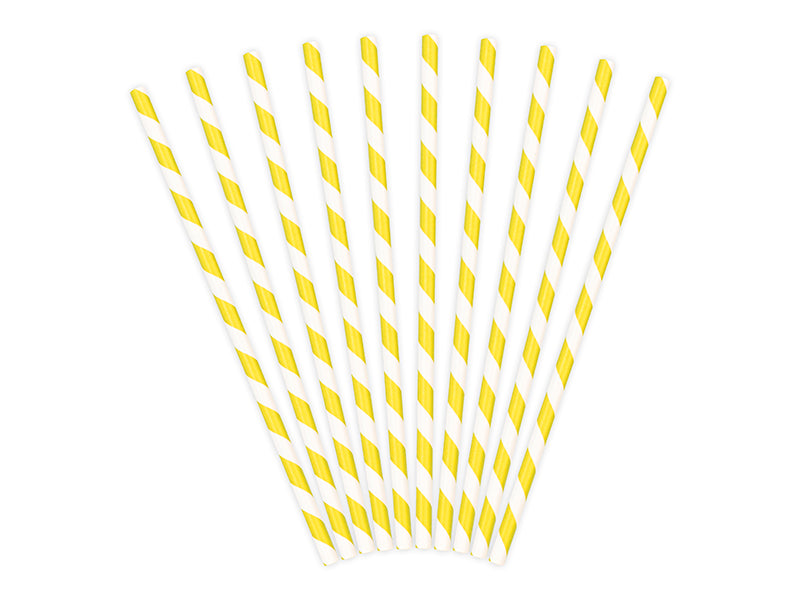 Paper Straws, yellow, 7.7in