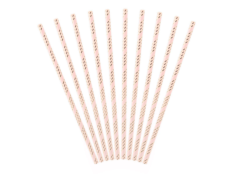 Paper straws, light pink, 7.7in