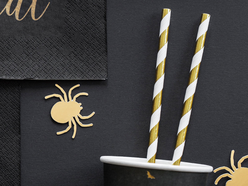 Paper Straws, gold, 7.7in