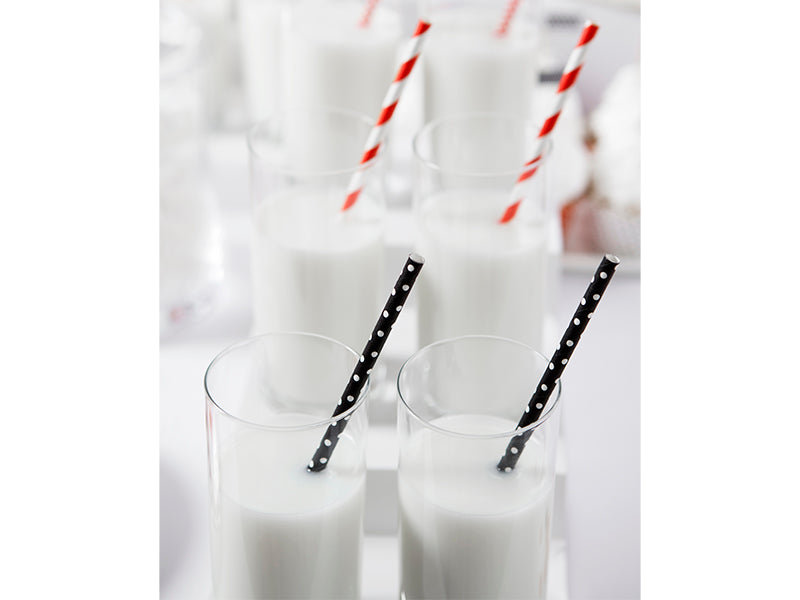 Paper Straws, black, 7.7in