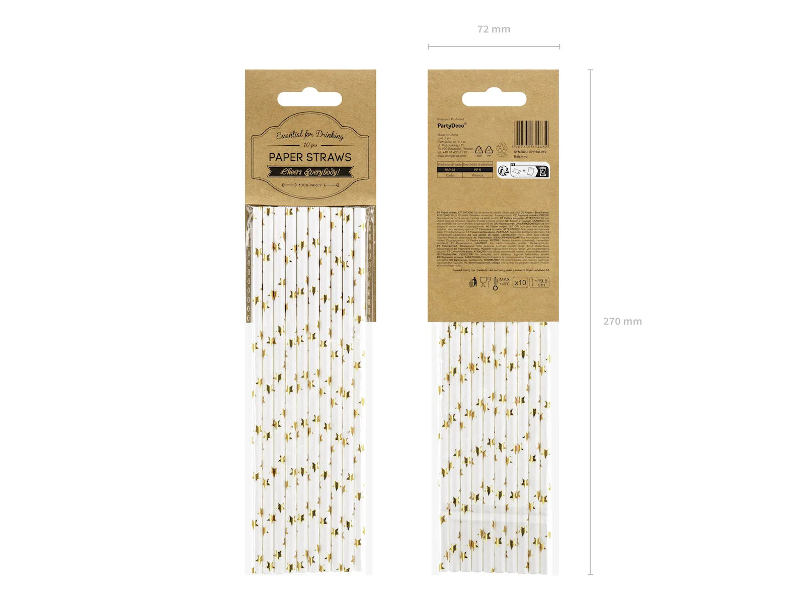 Paper Straws Gold - SPP5M-019