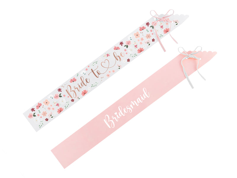 Sashes Bride to be & Bridesmaid, mix, 29.9in